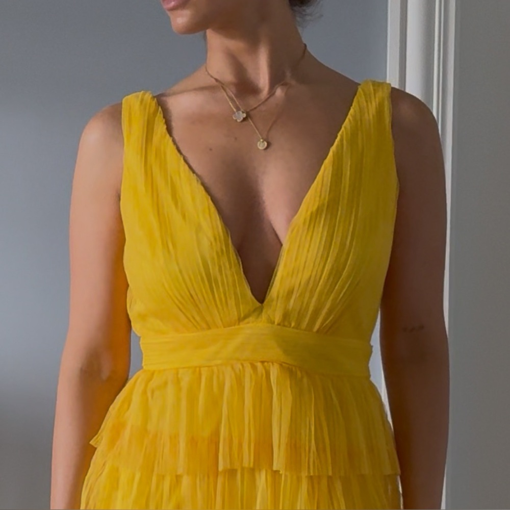 Yellow Tiered Maxi dress